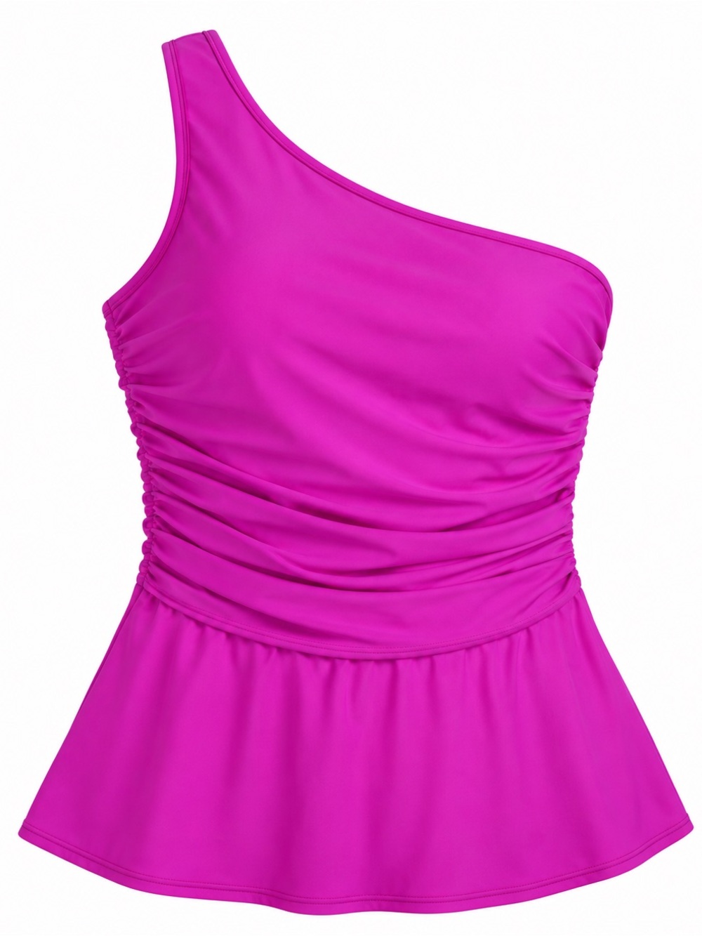 J Crew One Shoulder Swim Suit Bathing Suit Dress with Skirt Pink size 24